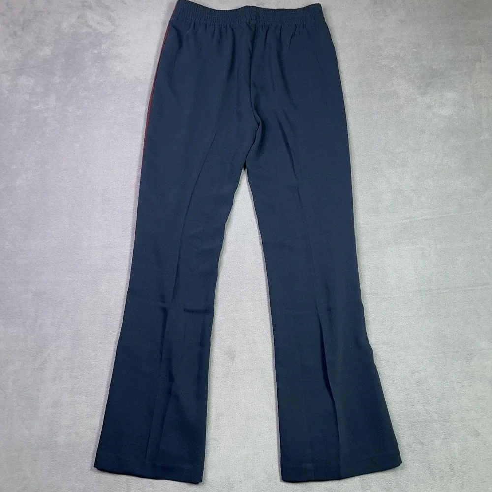 Madewell Pull On Bootcut Track Pants Womens XS Navy Side Stripe Zip Hem FLAW NEW